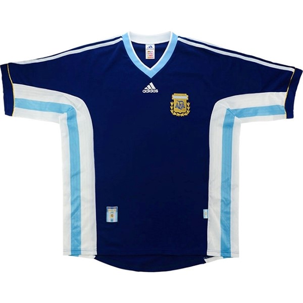 Camiseta Argentina Segunda equipo Retro 1998 Azul